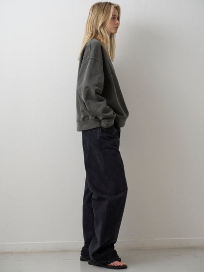 Oversized Fit Pigment Sweatshirt_charcoal