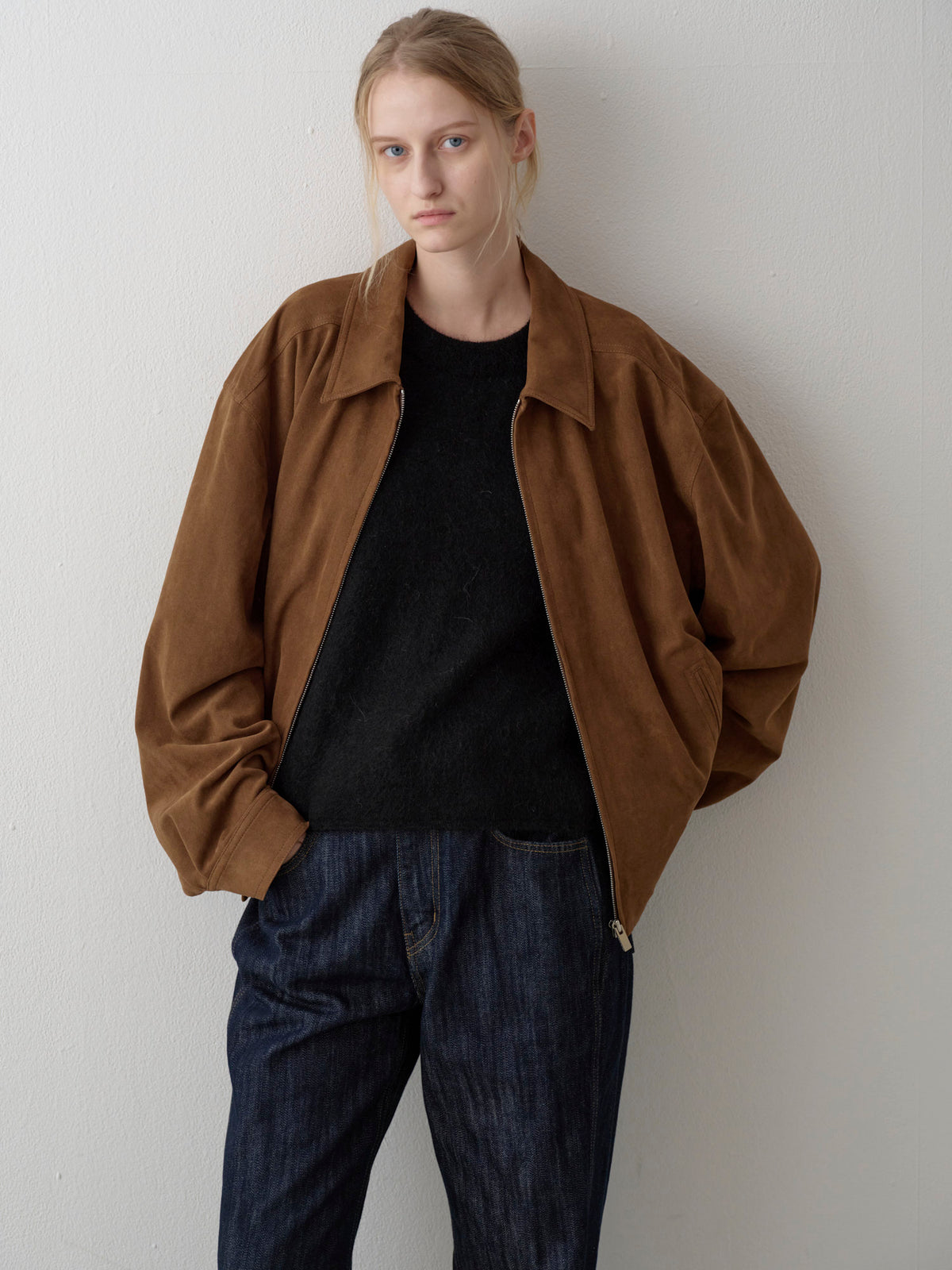 Mohair Half Sleeve Sweater_black