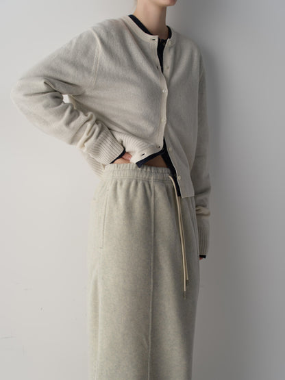 Wool Fleece Banding Skirt_oatmeal