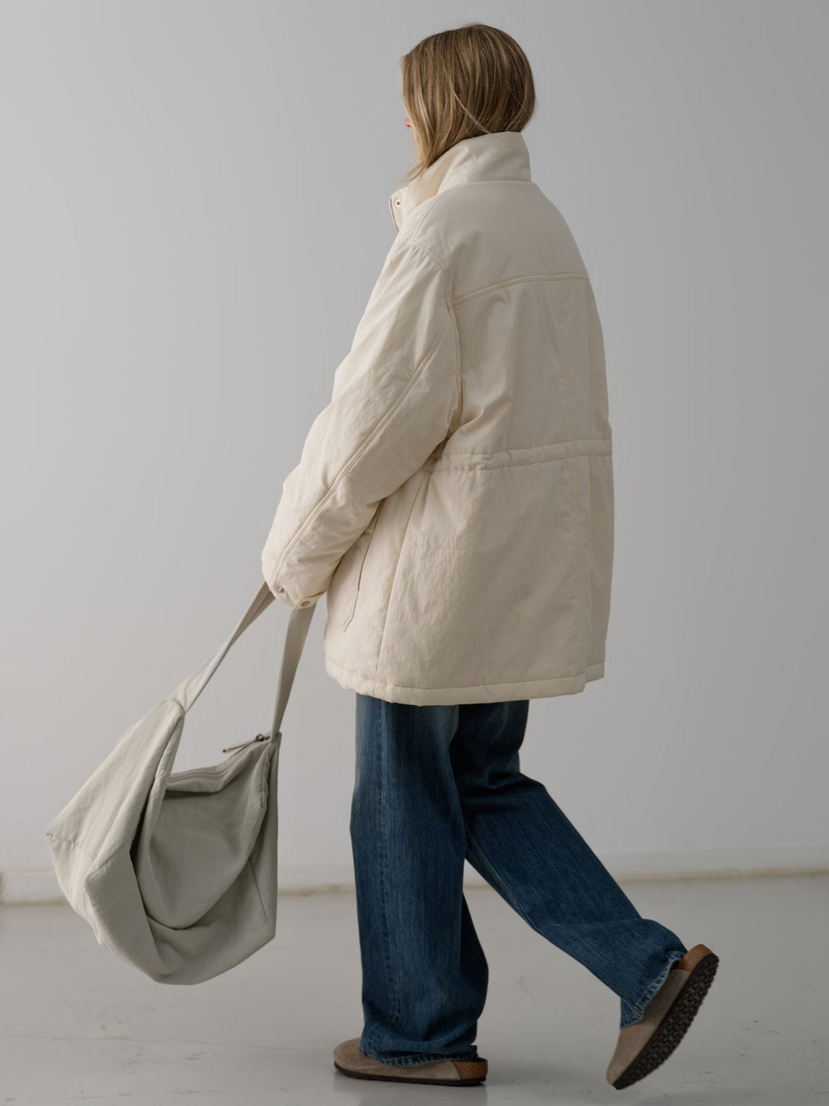 Vintage Padded Jumper_ivory