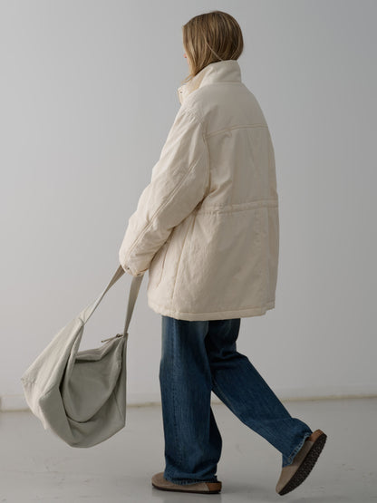 Vintage Padded Jumper_ivory
