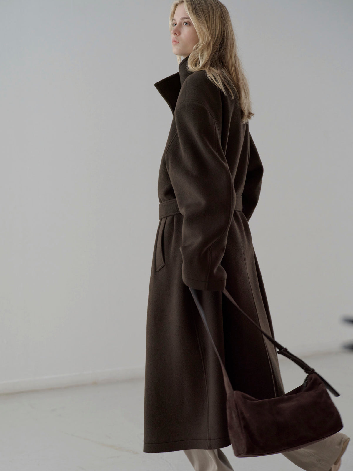 Cashmere High-neck Coat_dark brown