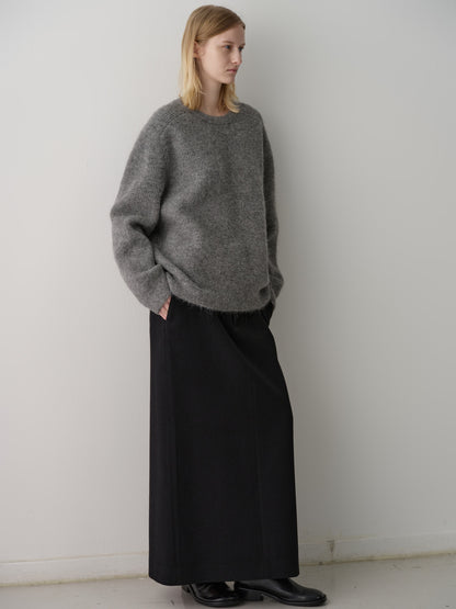 Alpaca Pullover Sweater_charcoal