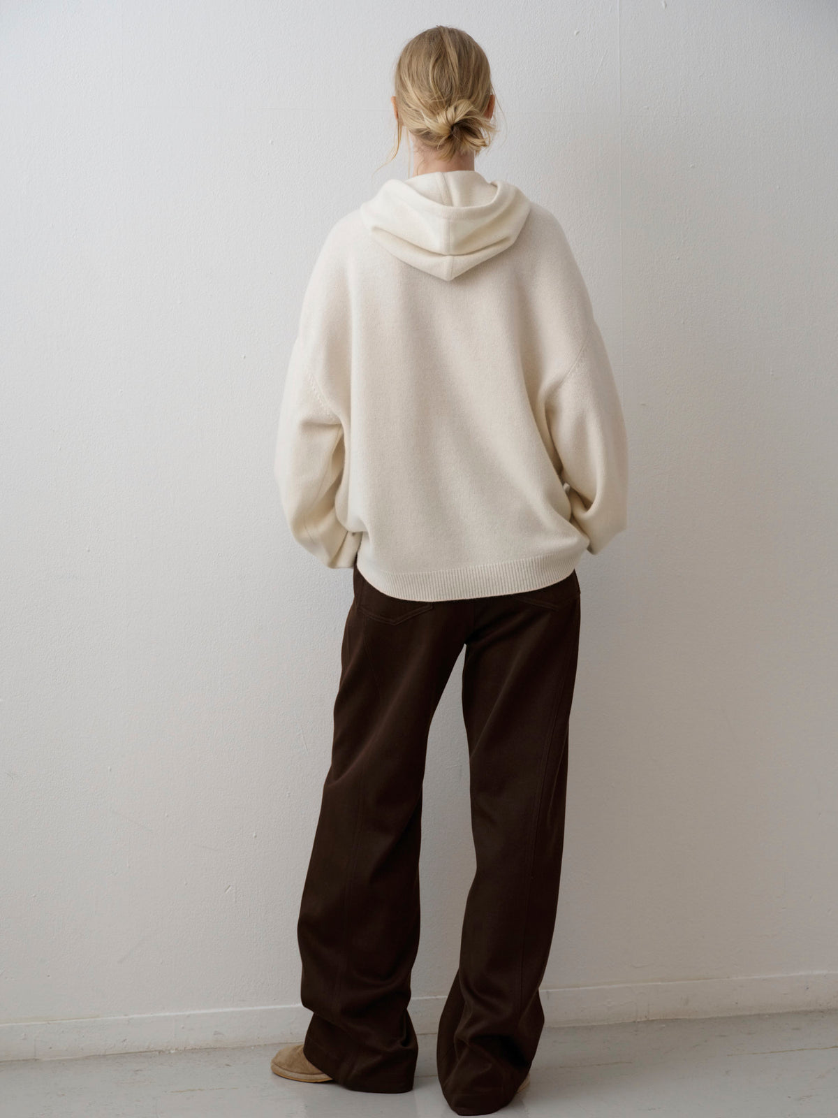 Cashmere Hooded Pullover_ivory