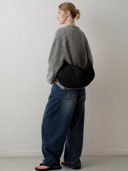 Alpaca V-Neck Sweater_grey