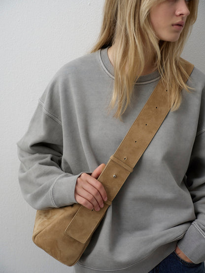 Oversized Fit Pigment Sweatshirt_grey