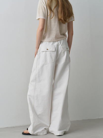 String Fatigue Pants_white