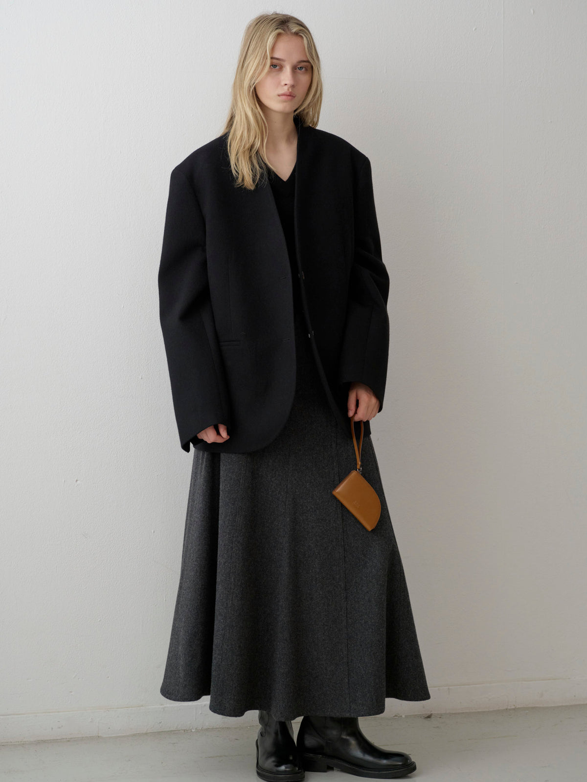 Minimal Collarless Jacket_black