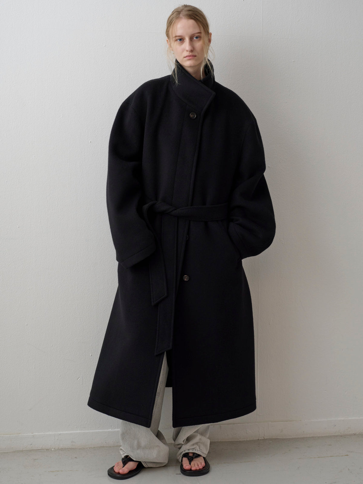 Cashmere High-neck Coat_black