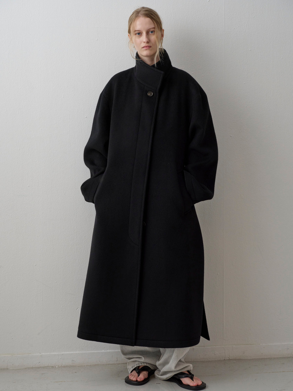 Cashmere High-neck Coat_black