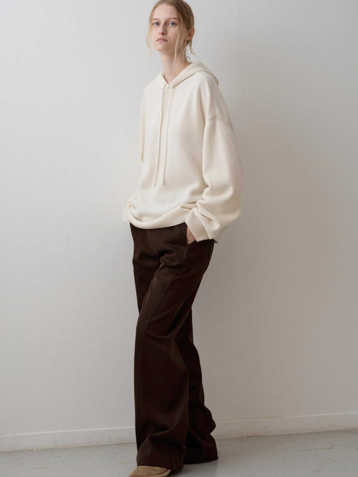 Cashmere Hooded Pullover_ivory