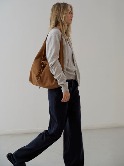 Washed Cotton Straight Pants_navy