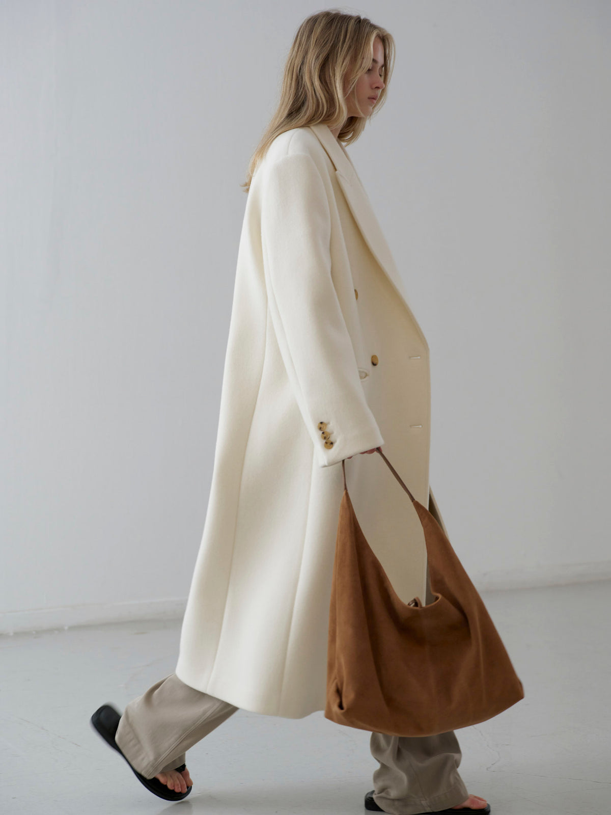 Cashmere double coat_ivory