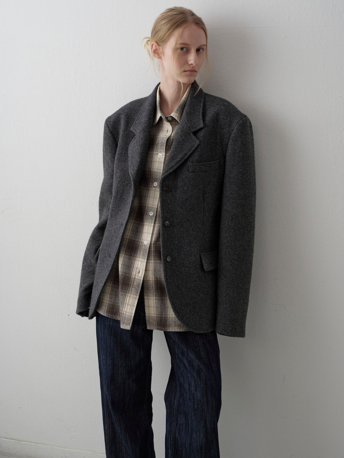 Alpaca 3-Button Jacket_charcoal