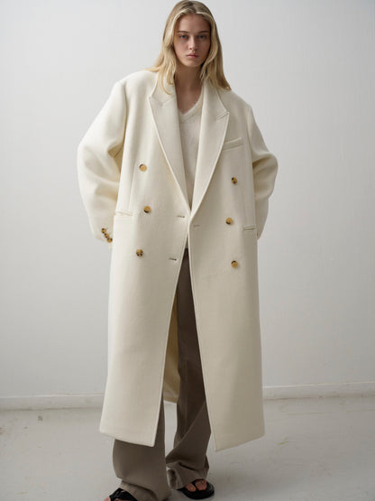 Cashmere double coat_ivory