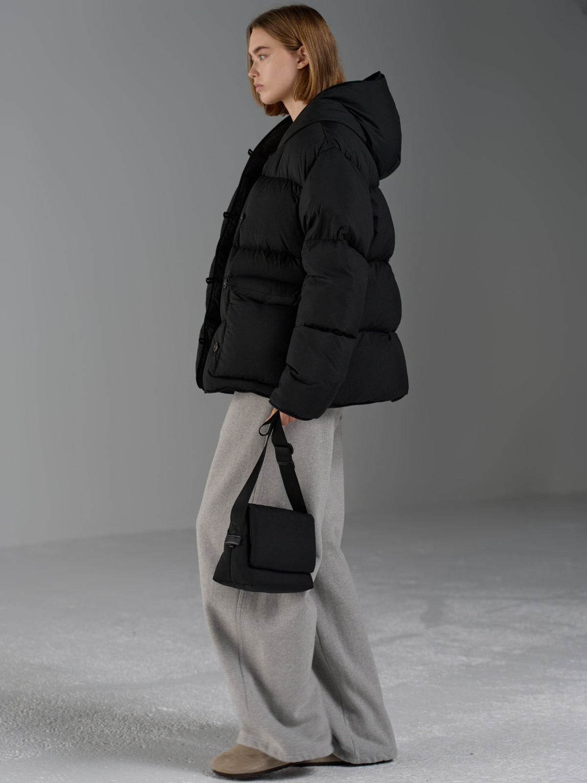 Goose Down Hooded Puffer_black