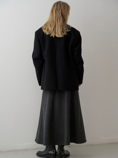 Minimal Collarless Jacket_black