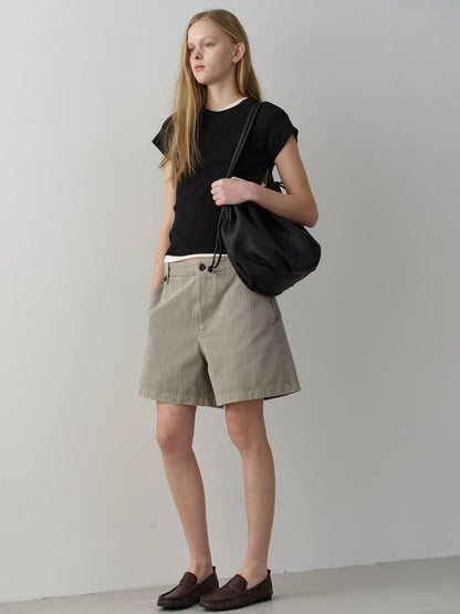 Leather Pull Bag_black