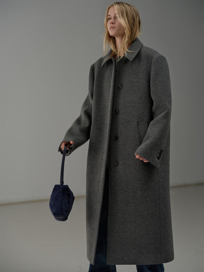 Cashmere Straight Mac Coat_charcoal