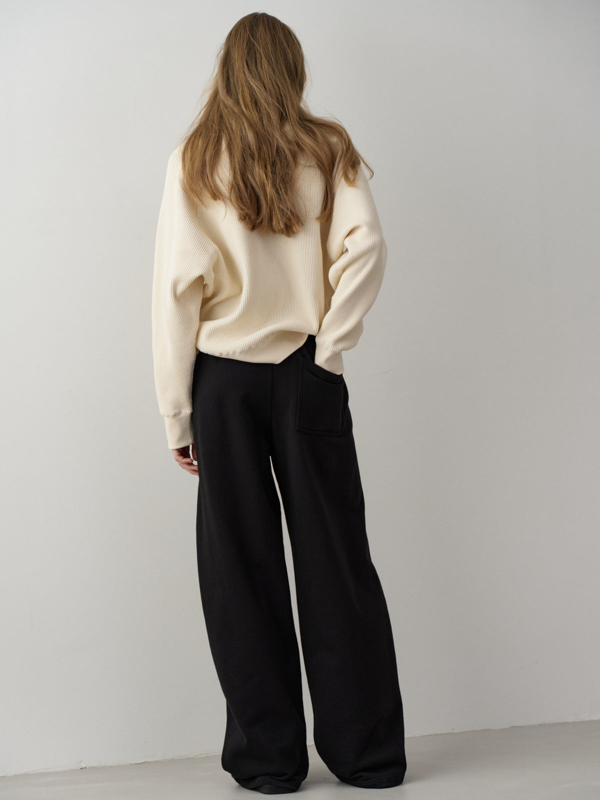 Curved Sweat Pants_black