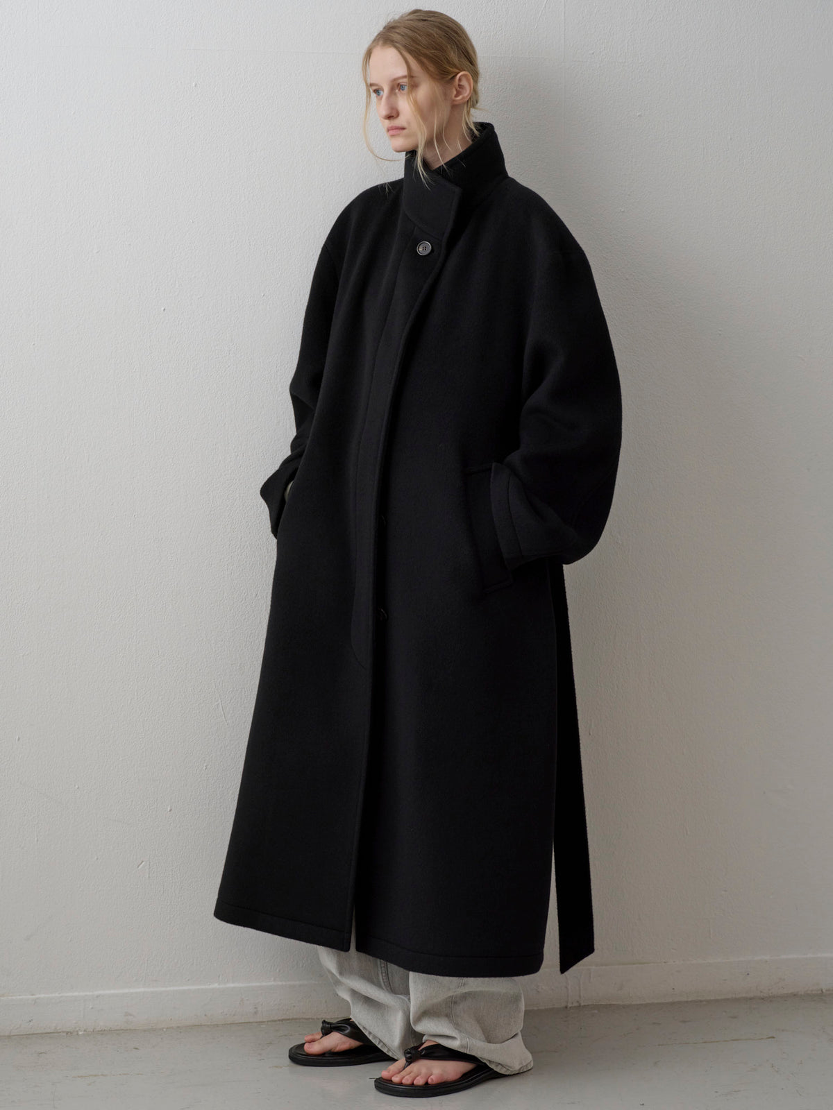 Cashmere High-neck Coat_black