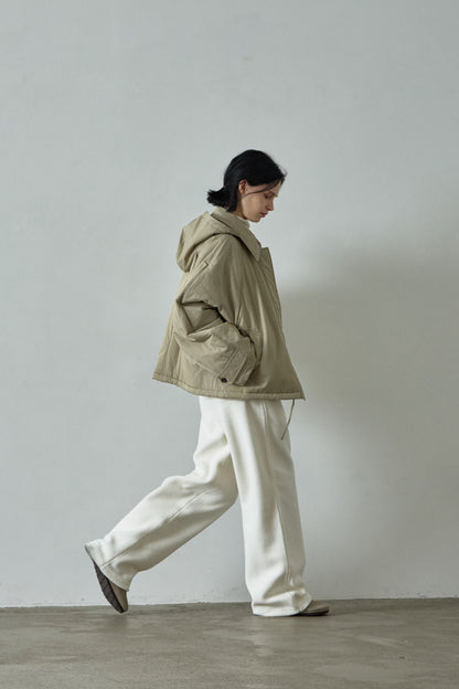 Minimal Hooded Padded Jacket_beige