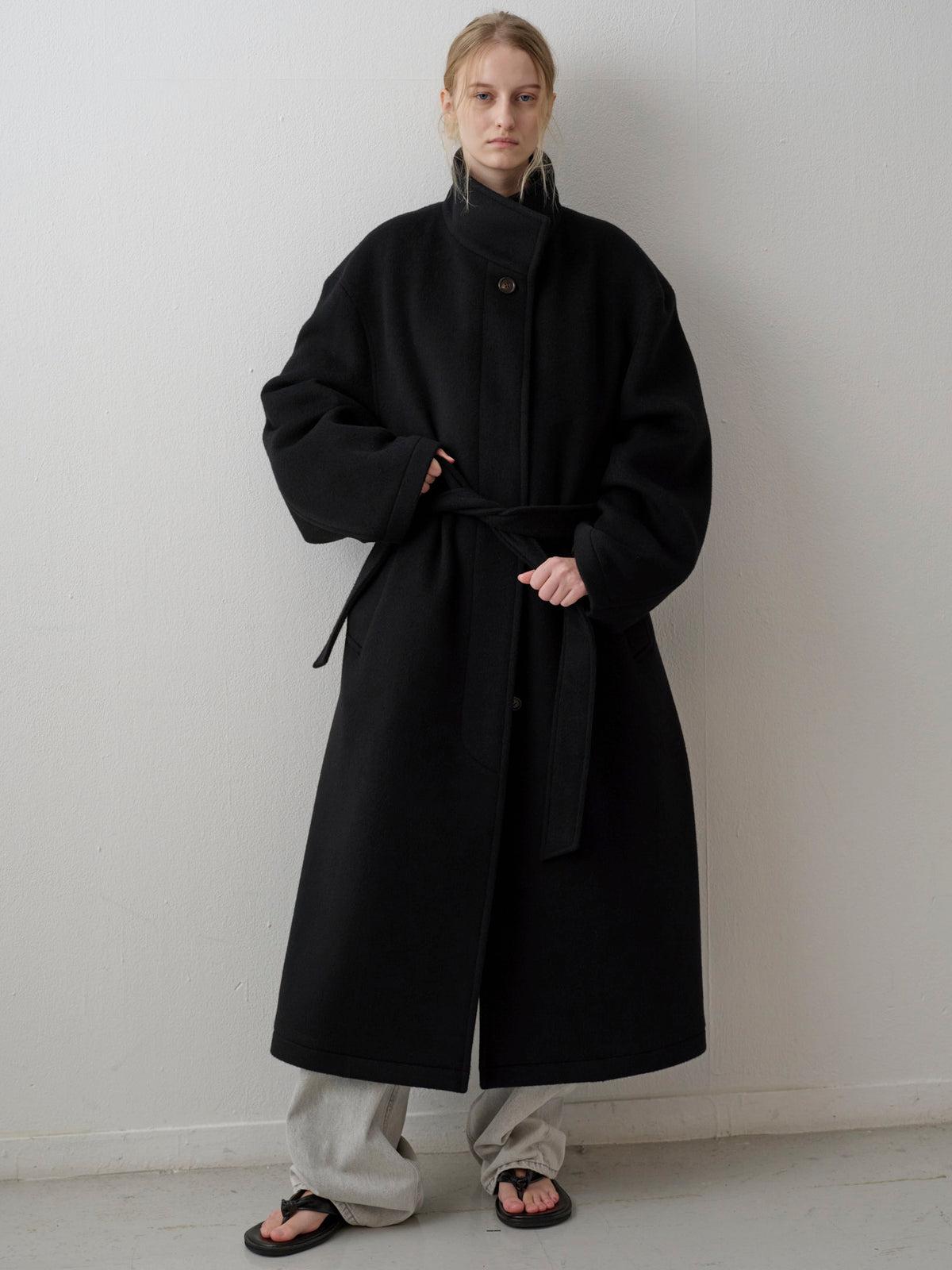 Cashmere High-neck Coat_black