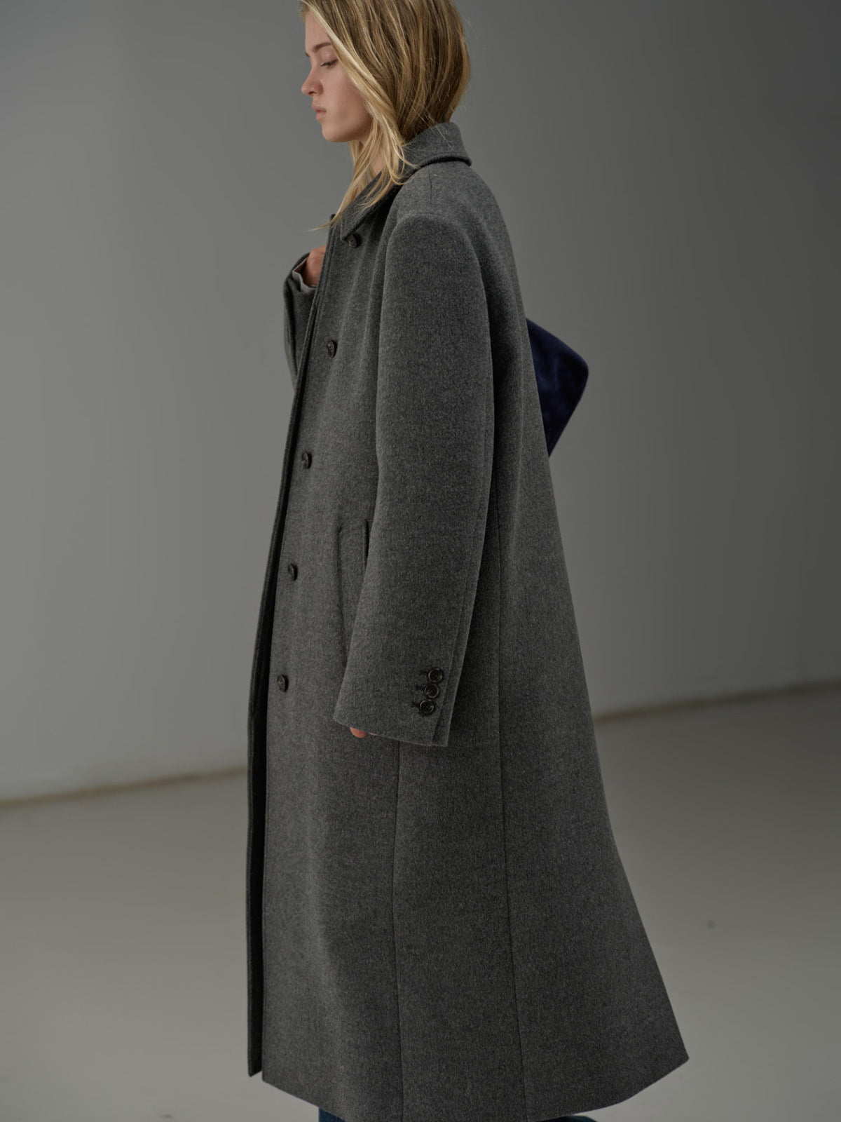 Cashmere Straight Mac Coat_charcoal