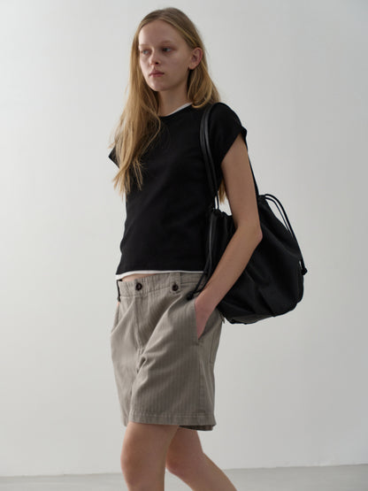Leather Pull Bag_black