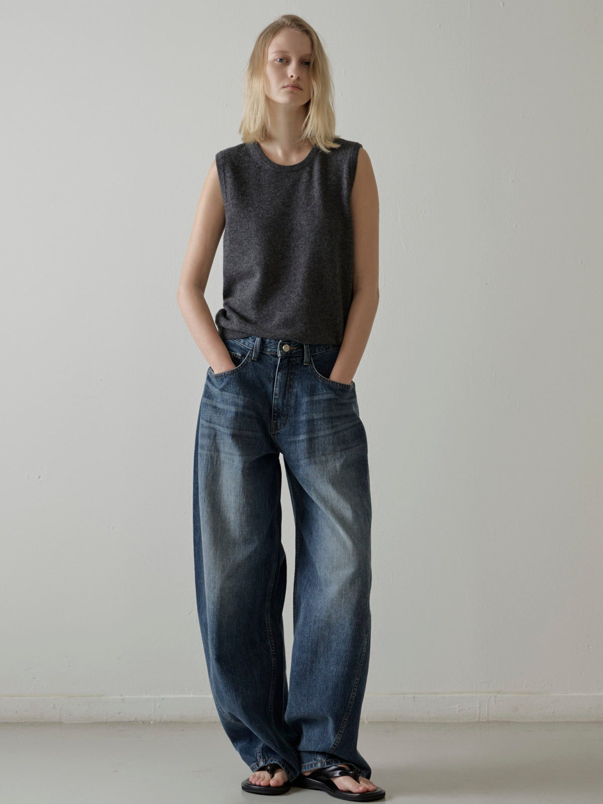 Wide Tapered Denim_Vintage Washing