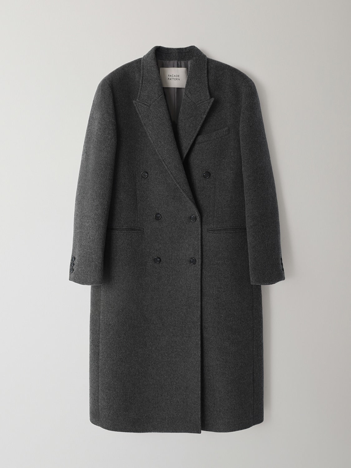 Cashmere Double Coat_Charcoal