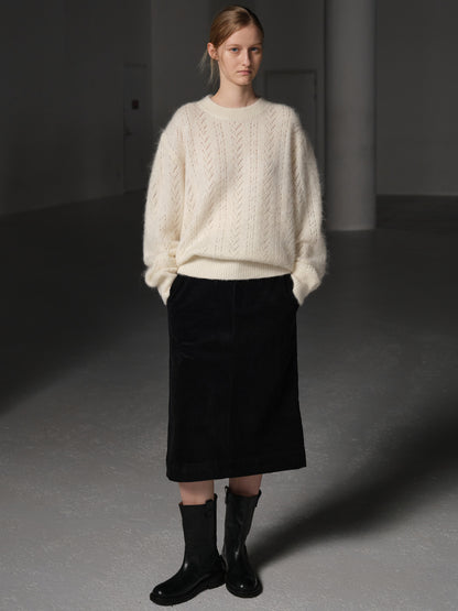 Alpaca Pointel Knit_ivory