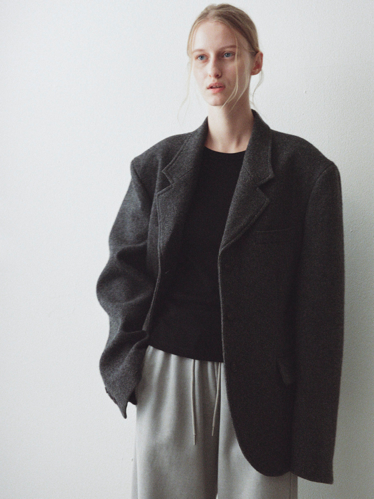 Alpaca 3-Button Jacket_charcoal