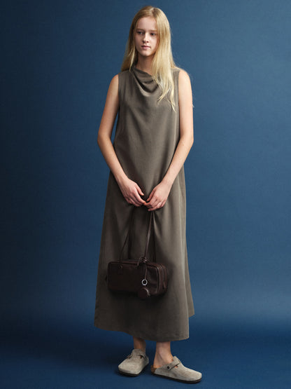 Minimal Maxi Dress_khaki grey