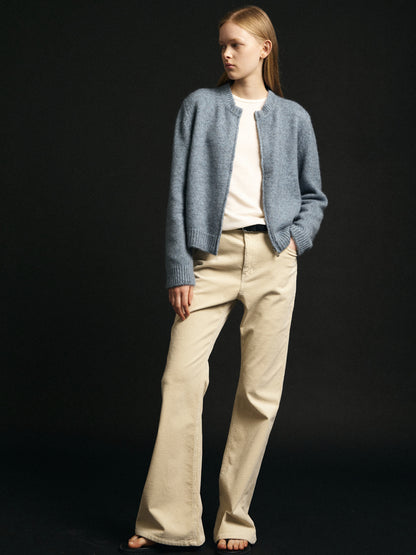 Corduroy Bootcut Pants_cream