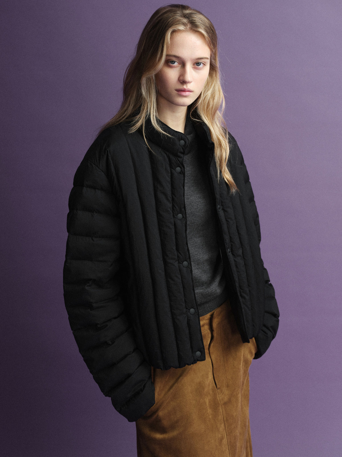 Vertical Light Padded Jacket_black