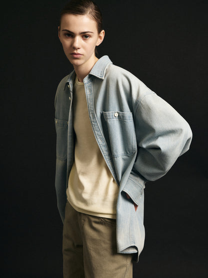 Out-Pocket Denim Shirt_light indigo