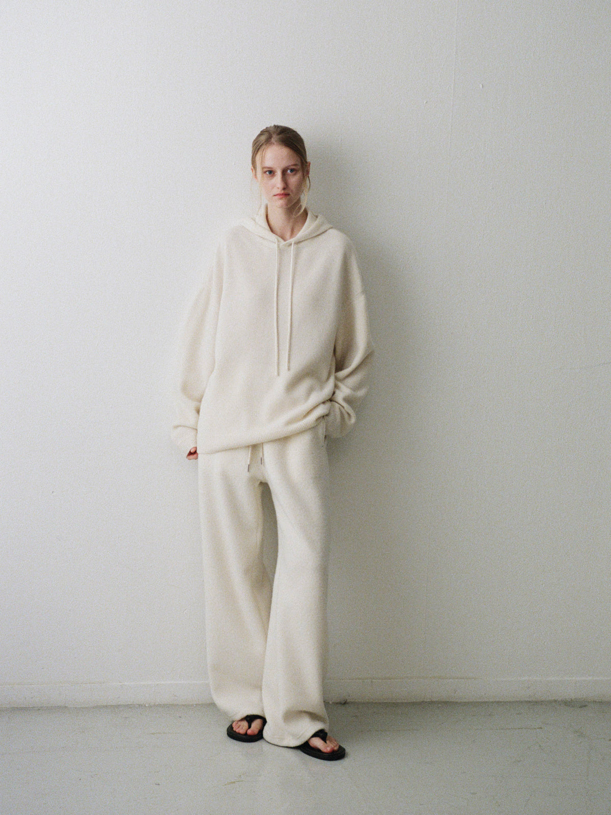 Cashmere Hooded Pullover_ivory