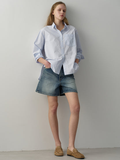 [11/23 Pre-order] Washed Cotton Shirt_sky