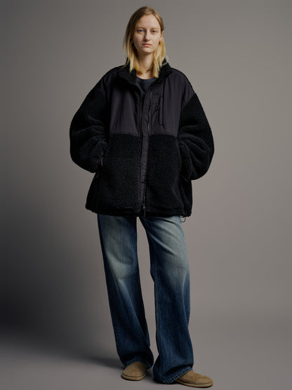 Fleece Zip-Up Jumper_black