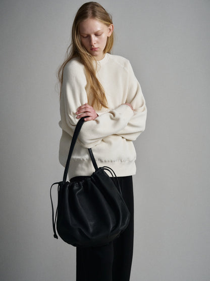 Leather Pull Bag_black