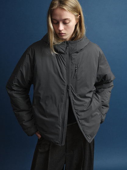 Padded Hooded Jumper_charcoal