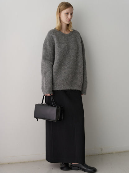 Alpaca Pullover Sweater_charcoal