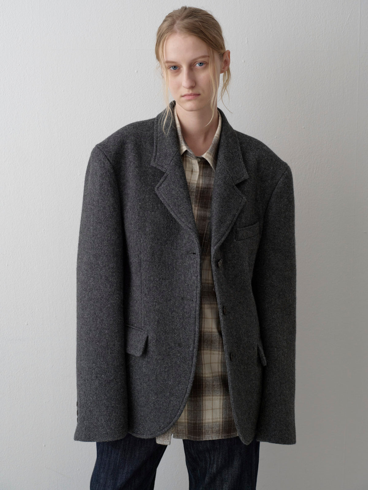 Alpaca 3-Button Jacket_charcoal
