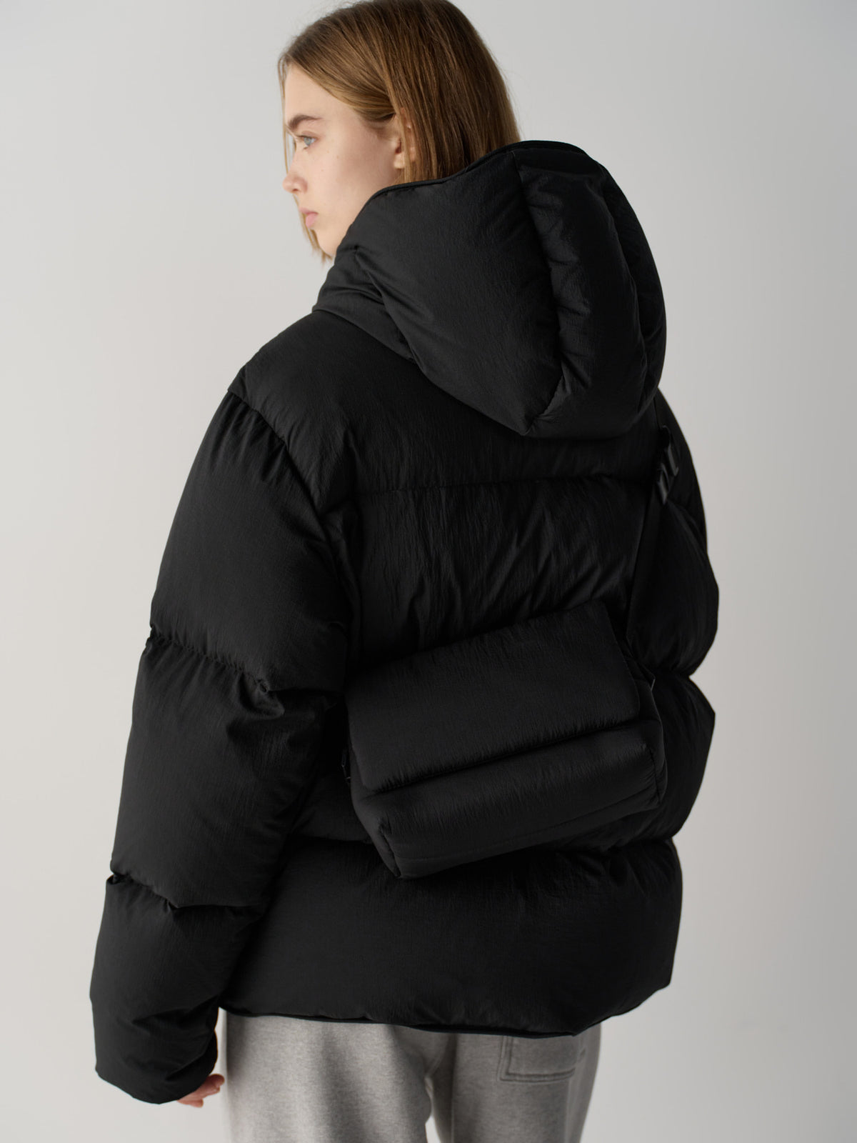 Goose Down Hooded Puffer_black