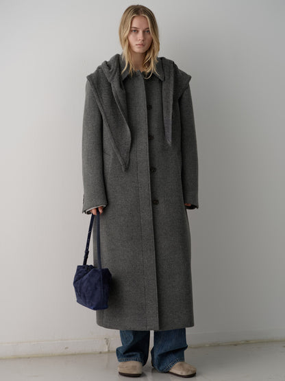Cashmere Straight Mac Coat_charcoal