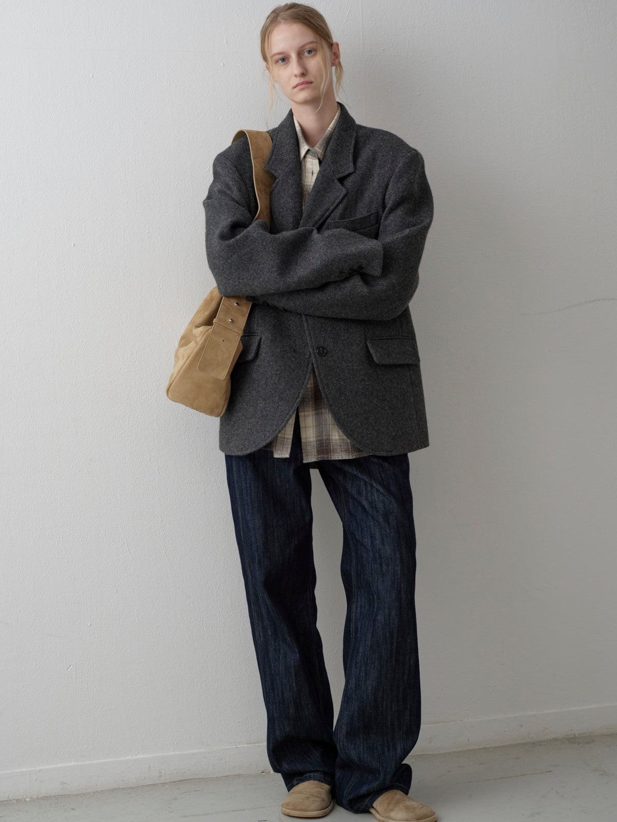 Alpaca 3-Button Jacket_charcoal