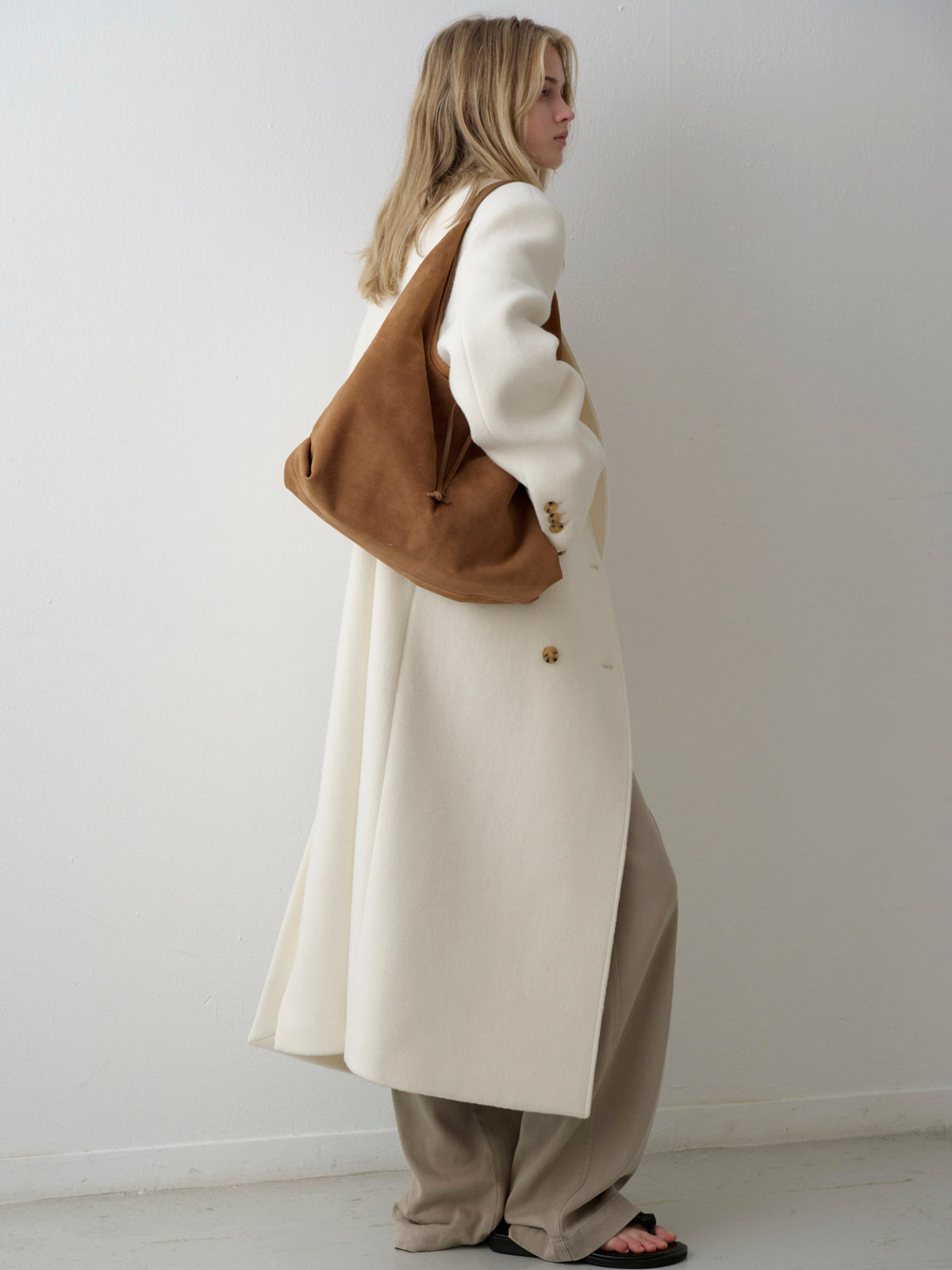 Cashmere double coat_ivory