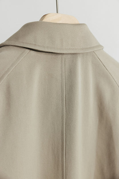 Overfit Cotton Half Coat_olive beige