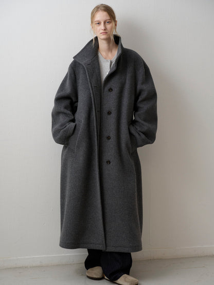 Cashmere High-neck Coat_charcoal